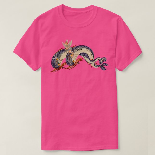 T-shirt Eros chevauchant des dauphins (Design devant)