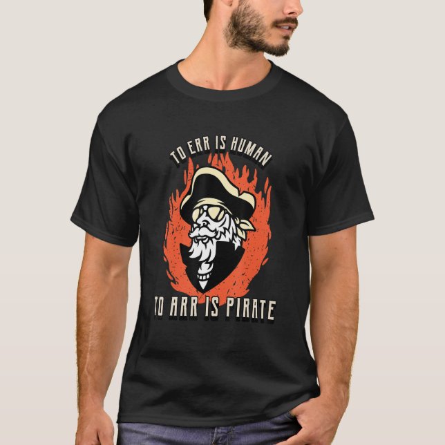 T-shirt Err Est Humain Arr Est Pirate Pirate (Devant)