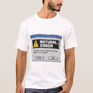 T-Shirt Erreur 1 Naturel D&D   Drôle de Maître de 