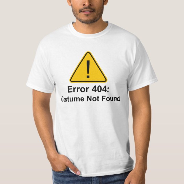 T-shirt Erreur 404 Costume Halloween introuvable (Devant)