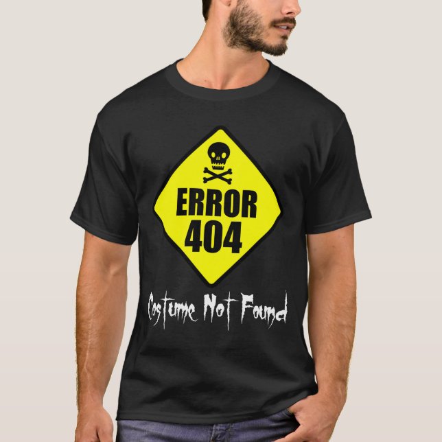 T-shirt Erreur 404 Costume introuvable Halloween (Devant)