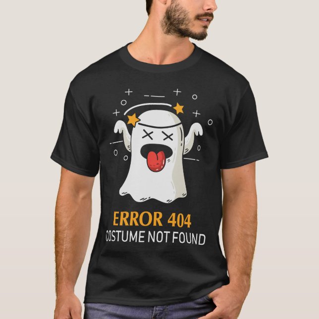 T-shirt Erreur 404 Costume Non Trouvé Drôle Halloween Ghos (Devant)