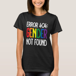 T-shirt Erreur Agender Non Binary Pride 404 Sexe Non Foun
