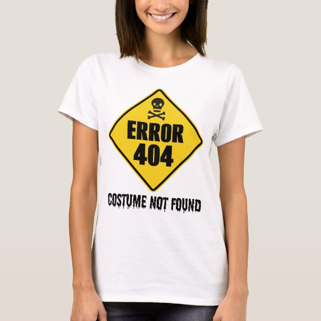 T-shirt Erreur d'Halloween 404 Costume introuvable (Devant)