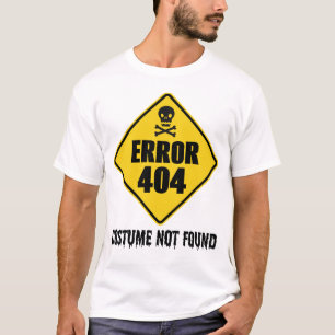 T-shirt Erreur d'Halloween 404 Costume introuvable