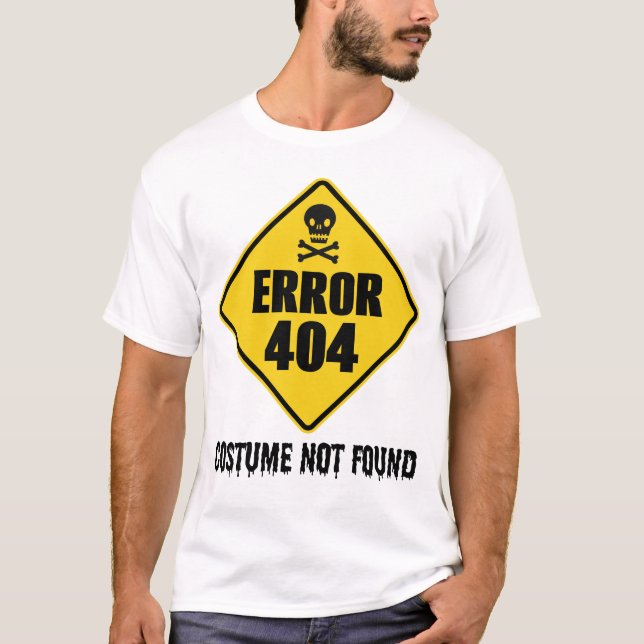 T-shirt Erreur d'Halloween 404 Costume introuvable (Devant)