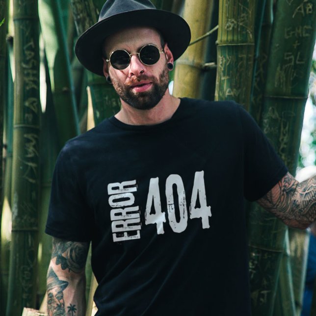T-shirt Erreur drôle 404 Page non trouvée Conception d'hum (Créateur téléchargé)