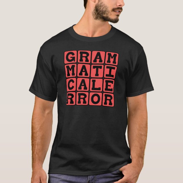 T-shirt Erreur grammaticale, faute de grammaire (Devant)