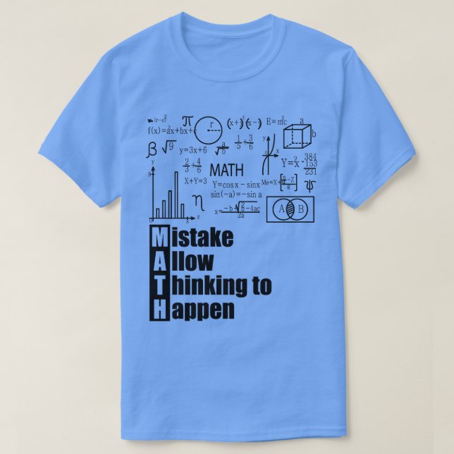 T-shirt Erreur MATH : autoriser la pensée à se produire (Design devant)