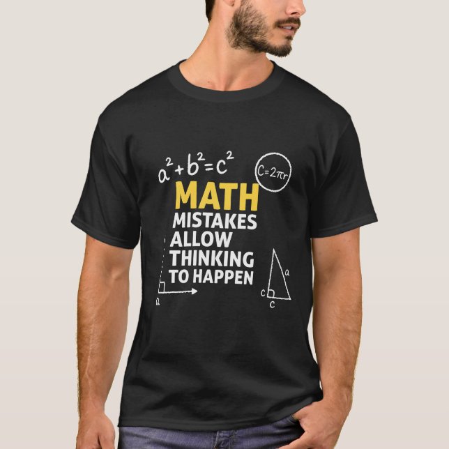 T-shirt Erreurs de maths Réflexion Géométrique Enseignant  (Devant)