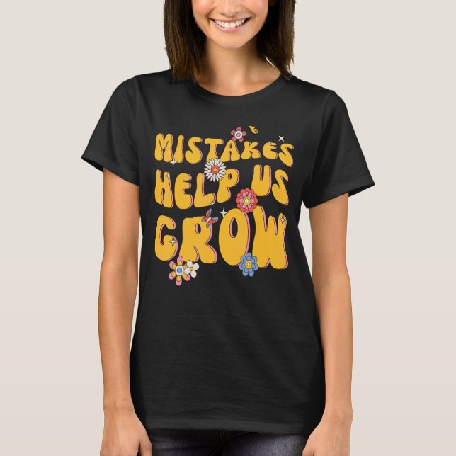 T-shirt Erreurs Nous Aider À Augmenter Des Enseignants Rét (Devant)