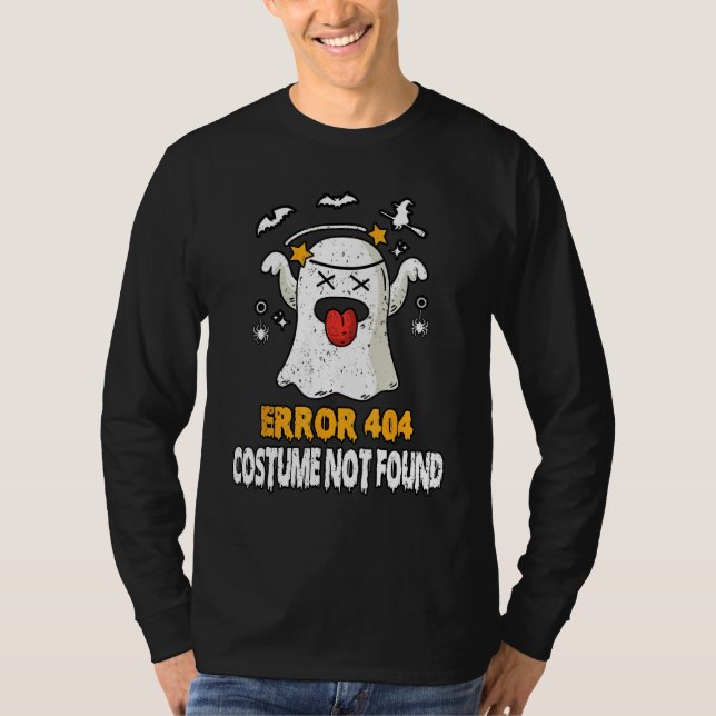 T-shirt Error 404 Costume Not Found Halloween Ghost (Devant)