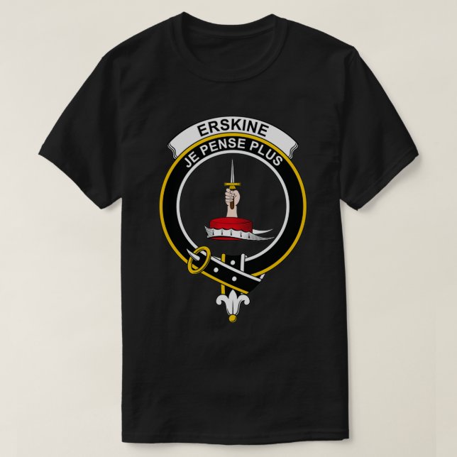 T-shirt Erskine Crest Tartan Clan écossais (Design devant)