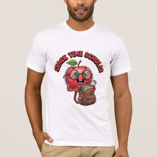 T-shirt Érudit de l'heure du goûter - Joli étudiant pomme