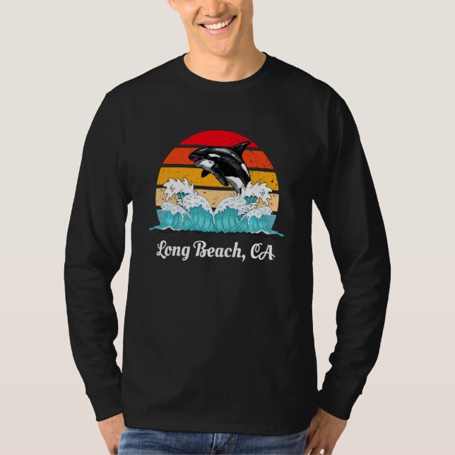 T-shirt Érudit Long Beach CA Orque Tueur en Détresse (Devant)
