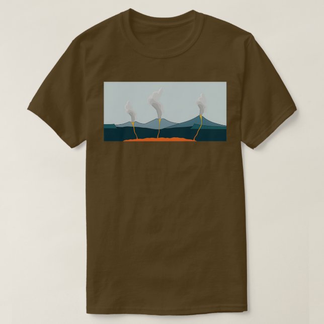 T-shirt Éruption de Krakatoa (Design devant)