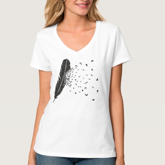 T-shirt Éruption d'oiseaux d'une plume (Devant)