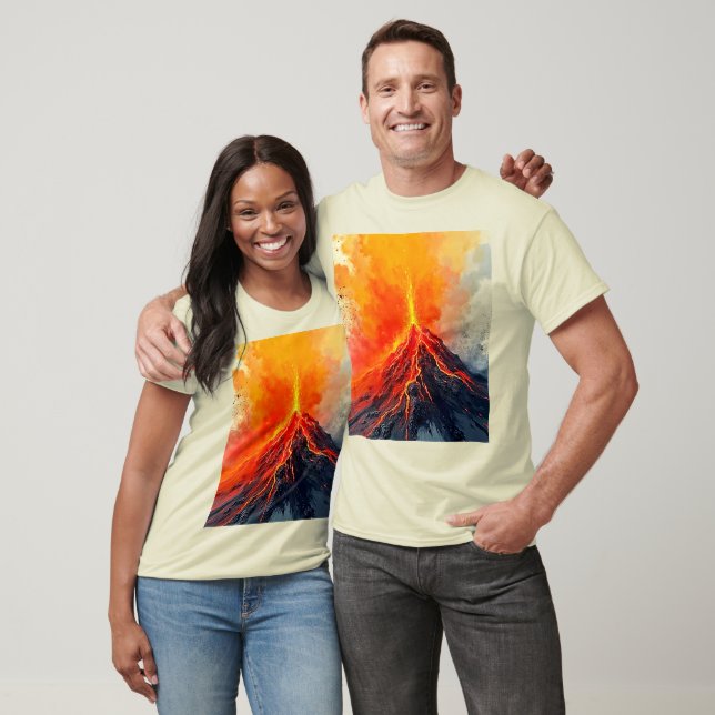 T-shirt Éruption volcanique : puissance brute (Unisexe)