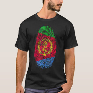 T-shirt Erythrée Drapeau Empreinte Il Est Dans Mon Adn Pou
