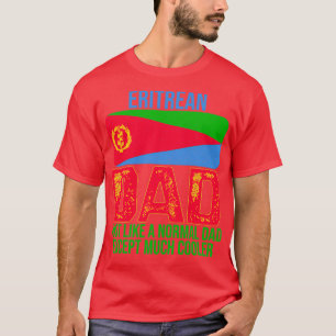 T-shirt Erythréen Papa Erythrée Drapeau Conception pour Fê
