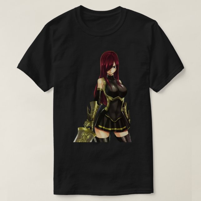 T-shirt Erza Scarlett or noir (Design devant)