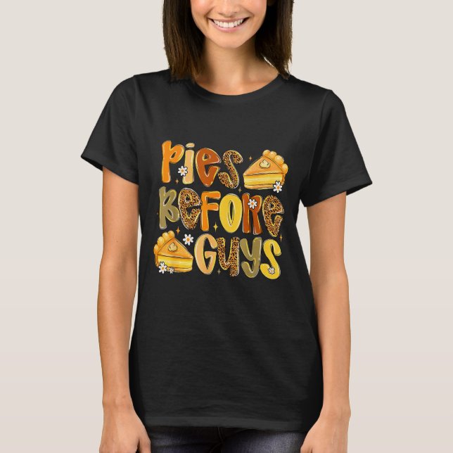 T-shirt Es Before Guys Funny Thanksgiving Retro Fall Quote (Devant)