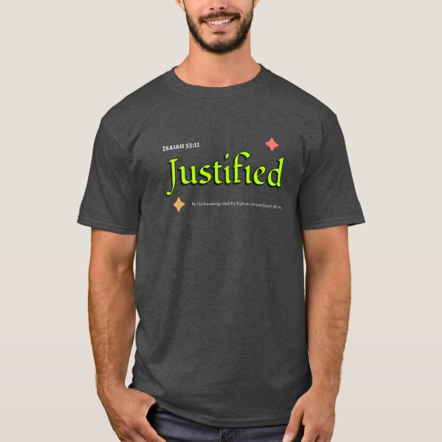 T-shirt Ésaïe justifiée 53:11 Chrétien (Devant)