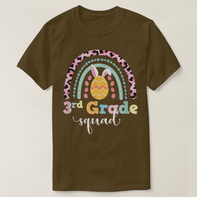 T-shirt Escadron de 3e année Leopard Arc-en-ciel Enseignem (Design devant)