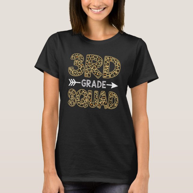 T-shirt Escadron de 3e année Leopard Enseignement de retou (Devant)