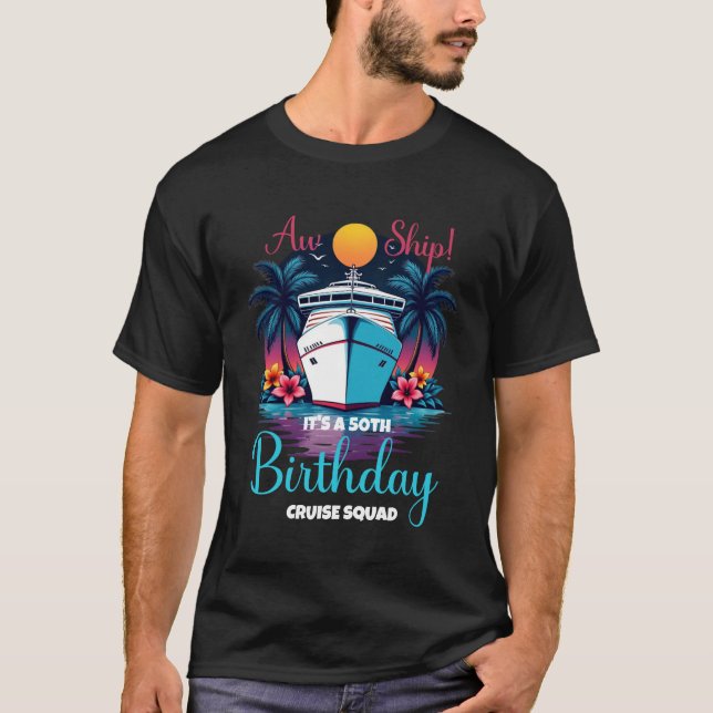 T-shirt Escadron de croisière d'anniversaire Personnalisé  (Devant)