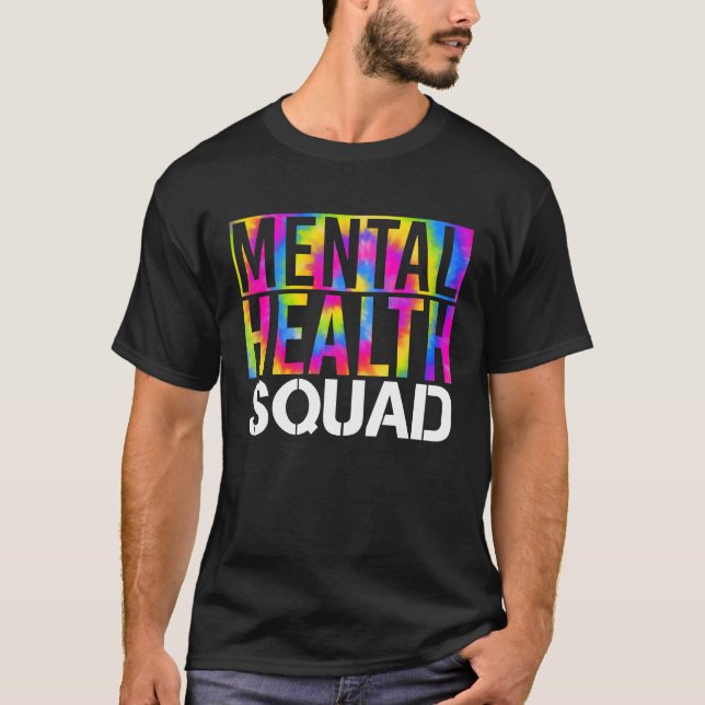 T-shirt Escadron de la santé mentale Cerveau Réflexions Vi (Devant)