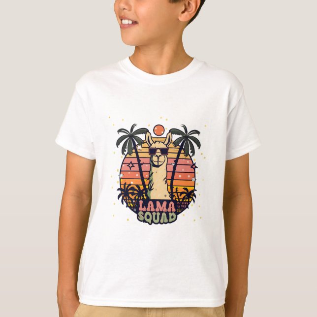 T-shirt Escadron de Llama Vintage cool (Devant)