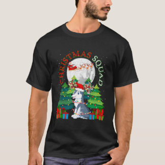 T-shirt Escadron de Noël Père Noël Reindeer Wolf Xmas Love