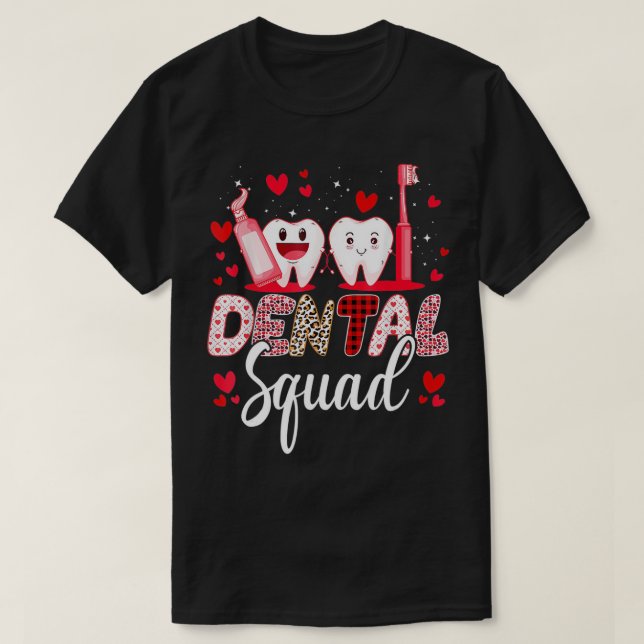 T-shirt Escadron dentaire Adjoint Dentiste Heureux Valent (Design devant)