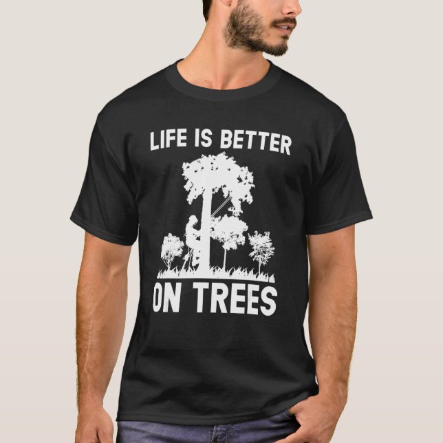 T-shirt Escalade Arbre Sur Arbres Arboriste (Devant)