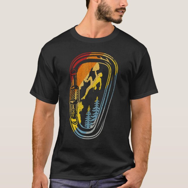 T-shirt Escalade Boulder Mountains Carabiner Escalade Rock (Devant)