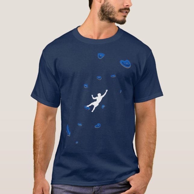 T-shirt Escalade Boulder Wall Rock Climber Bouldering (Devant)