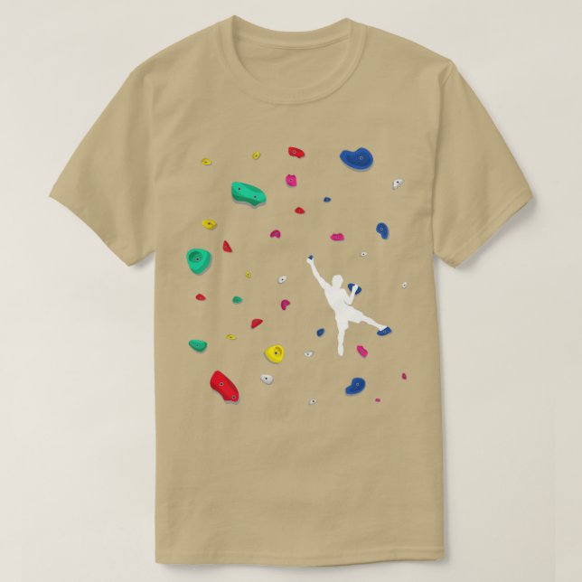 T-shirt Escalade Boulder Wall Rock Climber Bouldering 1 (Design devant)