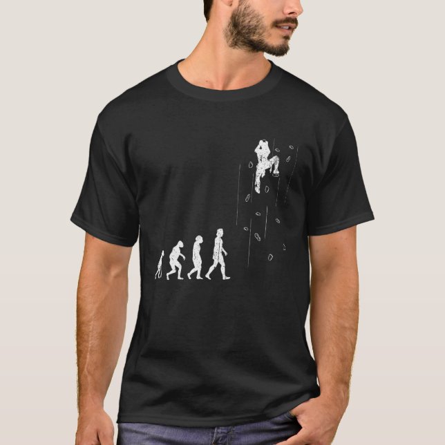 T-shirt Escalade Bouldering Evolution Montée de l'alpinism (Devant)