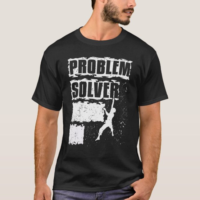 T-shirt Escalade Bouldering Mountainering Problem Solver (Devant)