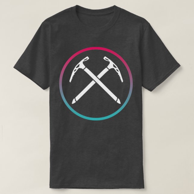 T-shirt Escalade d'alpinisme des axes glaciaires (Design devant)