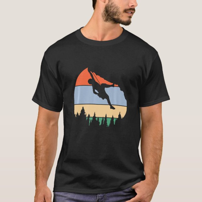 T-shirt Escalade Dans Les Montagnes Rétro (Devant)