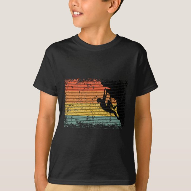 T-shirt Escalade de bloc vintage (Devant)