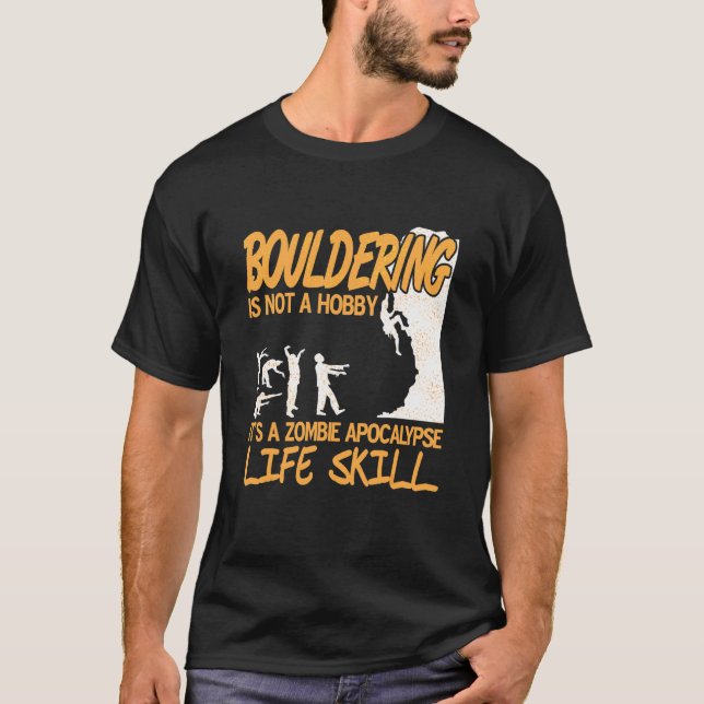 T-shirt Escalade de blocs C'est une compétence de vie pour (Devant)