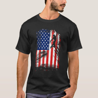 T-shirt Escalade de Drapeau Us