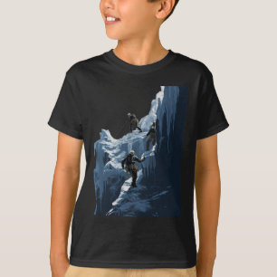 T-shirt Escalade de glace Grimpeur de glace Roche gelée Mo