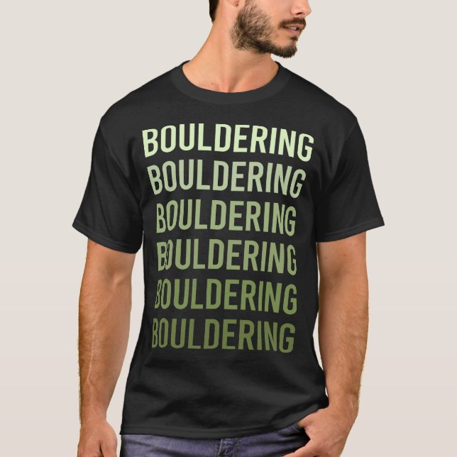 T-shirt Escalade de roche à soudure en texte vert (Devant)