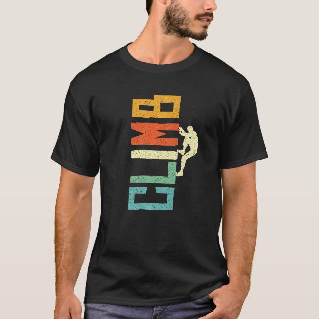 T-shirt Escalade de roche Bouldering Monts Climber P (Devant)