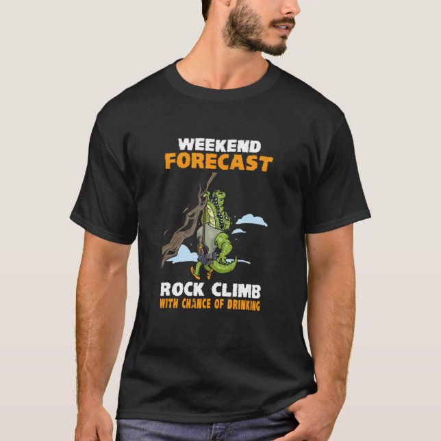 T-shirt Escalade De Rocher Avec Une Chance D'Activité Boir (Devant)