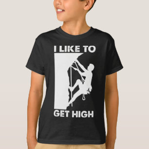 T-shirt Escalade drôle pour hommes femmes Montagne Intérie